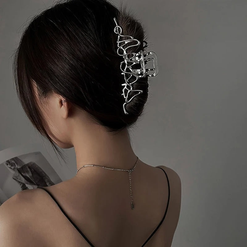 Large Metal Hair Claw Clip Irregular Hairpins Punk Style Hair Claws Barrettes Women