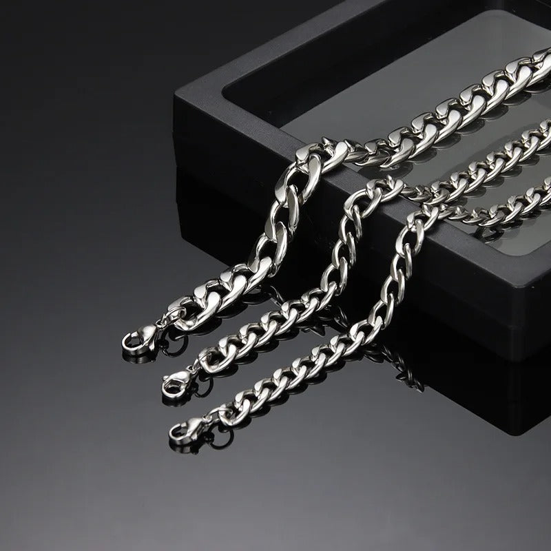 width 6/8mm 316L stainless steel Men's goth y2k Cuban style fashion bracelet America