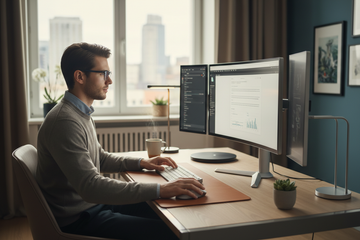 Man Using Computer Accessories