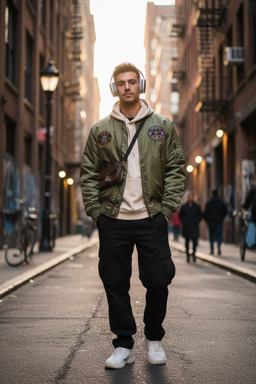 Man Wearing Headphones